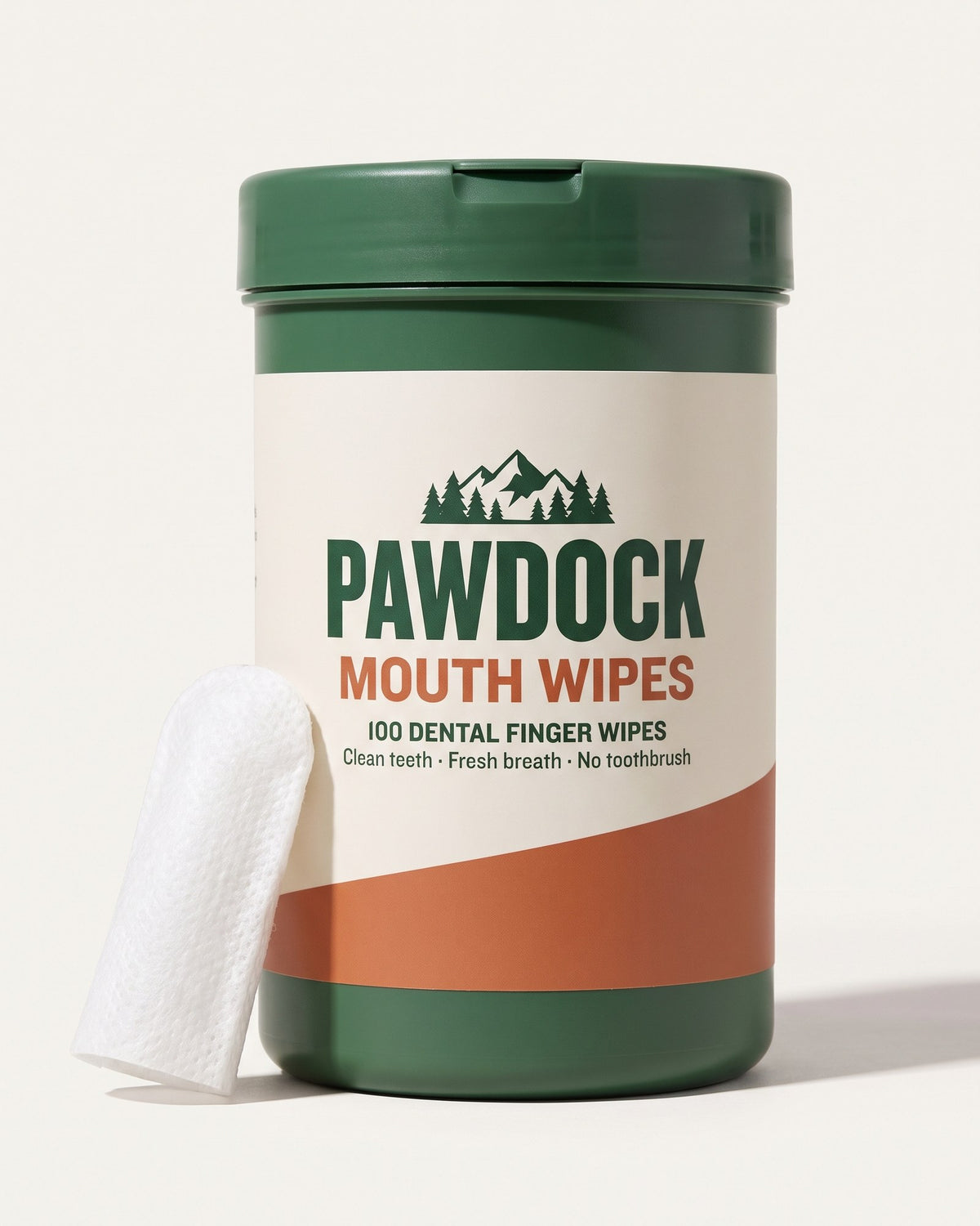 Pawdock Mouth Wipes — jar of 100 dental finger wipes